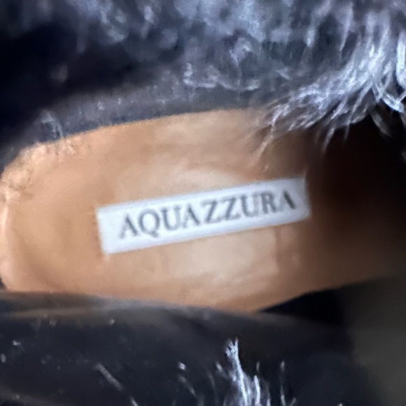 Aquazurra Ryan Lug-Sole Shearling Buckle Boot - Picture 9 of 10